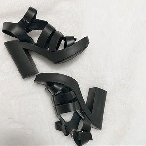 Steve Madden Black Platform Heels